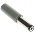 NES/J 210 GRAU; Plug; DC supply; female; 5,5/2,1mm; for cable; 14.5mm; soldering; LUMBERG