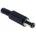 ; Plug; DC supply; female; 5,5/2,1mm; 5.5mm; 2.1mm; for cable; 9mm; 