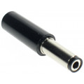 NES/J 250 SCHWARZ; Plug; DC supply; female; 5,5/2,5mm; for cable; 14.5mm; soldering; LUMBERG