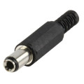 ; Plug; DC supply; female; 6,3/3,1mm; 6.3mm; 3.1mm; for cable; 10mm; 