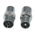 PSLC/C.M; Adapters COAX spraudnis uz COAX ligzdu Metāla