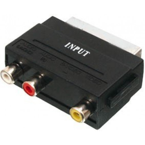 PSLS/R3.IN; Adapters SCART spr. uz 3RCA ligzdām, IN PSLS/R3.IN; Adapters SCART spr. uz 3RCA ligzdām, IN