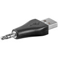 93981; Adapter; USB 2.0; USB A plug,Jack 3.5mm 3pin plug; gold-plated; Goobay