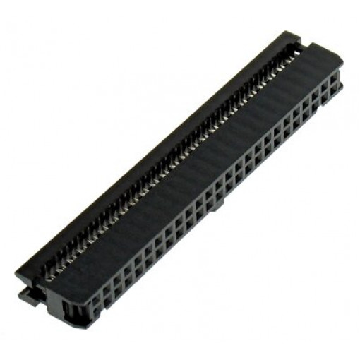 SC50SR; Ligzda 2.54mm 2rindas 50k plakanajam vadam