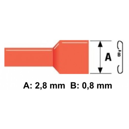 ST-011/R; Terminal: flat; 2.8mm; 0.8mm; female; 0.5÷1mm2; crimped; for cable; NINIGI ST-011/R; Terminal: flat; 2.8mm; 0.8mm; female; 0.5÷1mm2; crimped; for cable; NINIGI
