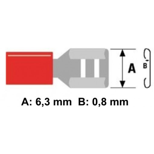 ST-005/R; Terminal: flat; 6.3mm; 0.8mm; female; 0.5÷1mm2; crimped; for cable; NINIGI