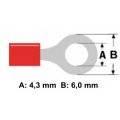 ST-081/R; Ring terminal; M4; Ø: 4.3mm; 0.5÷1mm2; crimped; for cable; tinned; NINIGI