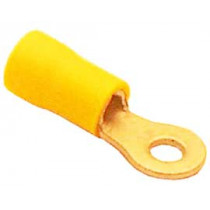 ST-081/Y; Ring terminal; M4; Ø: 4.3mm; 4÷6mm2; crimped; for cable; insulated; NINIGI