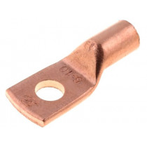 KM10/5; Ring tube terminal; M5; 10mm2; crimped; for cable; L: 21mm; copper; ERGOM