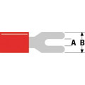 ST-094/R; Fork terminal; M3,5; Ø: 3.7mm; 0.5÷1mm2; crimped; for cable; red; NINIGI ST-094/R; Fork terminal; M3,5; Ø: 3.7mm; 0.5÷1mm2; crimped; for cable; red; NINIGI