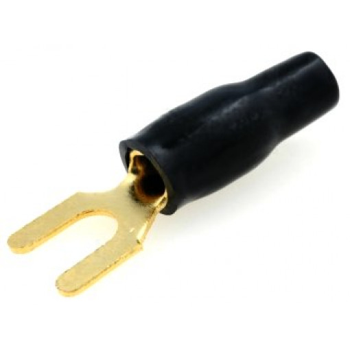 30.4440-03; Terminal: fork; M4; 4mm2; gold-plated; insulated; black; ACV