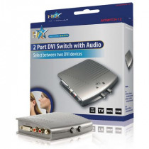SWITCH.DVI2+AUDIO; Pārslēdzējs DVI 2 ieejas +Audio / 1 izeja dig. sign. tikai