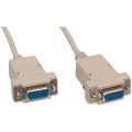 C-9GGNM/1.8; Cable; D-Sub 9pin socket,both sides; 2m; null-modem,snapped-in; BQ CABLE