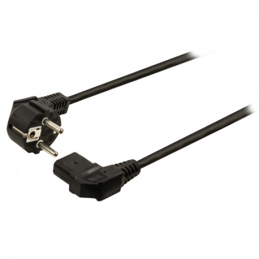 ; Cable; CEE 7/7 (E/F) plug angled,IEC C13 female 90°; 1.8m; PVC; LIAN DUNG