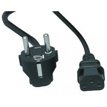 ; Cable; CEE 7/7 (E/F) plug angled,IEC C13 female; 5m; black; PVC; LIAN DUNG