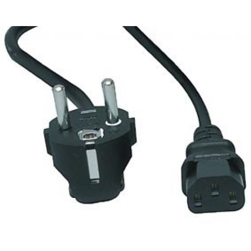 ; Cable; CEE 7/7 (E/F) plug angled,IEC C13 female; 5m; black; PVC; LIAN DUNG