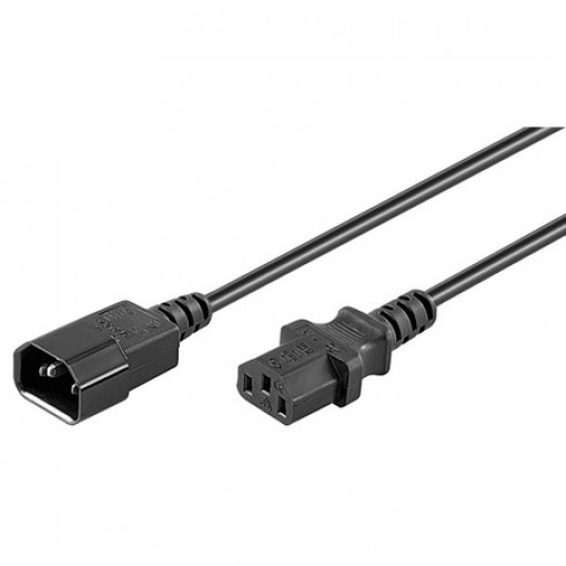 ; Cable; IEC C13 female,IEC C14 male; 0.5m; black; PVC; 3x0,75mm2; LIAN DUNG ; Cable; IEC C13 female,IEC C14 male; 0.5m; black; PVC; 3x0,75mm2; LIAN DUNG