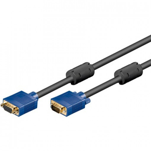 VSLHD15/.M10.F2; Monitora vads Full HD VGA 15 spr./lig. 10.0m 2x ekrāns ferīti VSLHD15/.M10.F2; Monitora vads Full HD VGA 15 spr./lig. 10.0m 2x ekrāns ferīti
