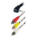 CABLE-442/1.5; Cable; Jack 3,5mm 4pin plug,RCA plug x3; 1.5m; BQ CABLE