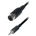 ; Cable; DIN 5pin plug,Jack 3.5mm plug; 1.5m; black; BQ CABLE