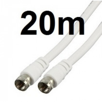 VSSF/.M20.WHITE; Vads F / F konektori Balts, 20.0m