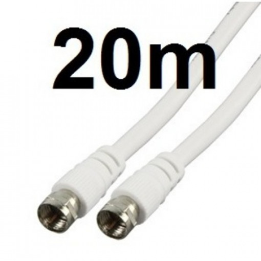 VSSF/.M20.WHITE; Vads F / F konektori Balts, 20.0m