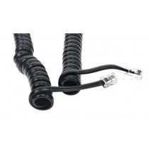 VSSM42/.7.SPIR.BK; Vads telefona klausulei spirālvads 7.0m melns