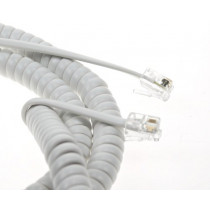 VSSM42/.7.SPIR.WH; Vads telefona kl. Spirālvads, 7.0m, Balts