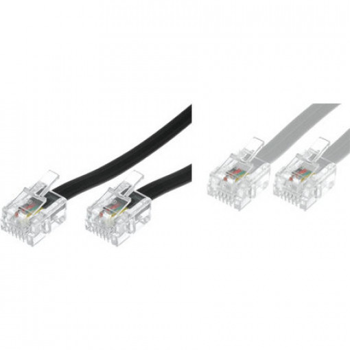 ; Cable: telephone; RJ11 plug,both sides; 2m; white; BQ CABLE