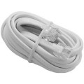 ; Cable: telephone; RJ11 plug,both sides; 5m; white; BQ CABLE