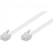 ; Cable: telephone; RJ11 plug,both sides; 7m; white; BQ CABLE