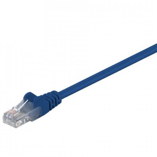 68608; Patch cord; U/UTP; 5e; stranded; CCA; PVC; blue; 0.25m; 26AWG; Goobay
