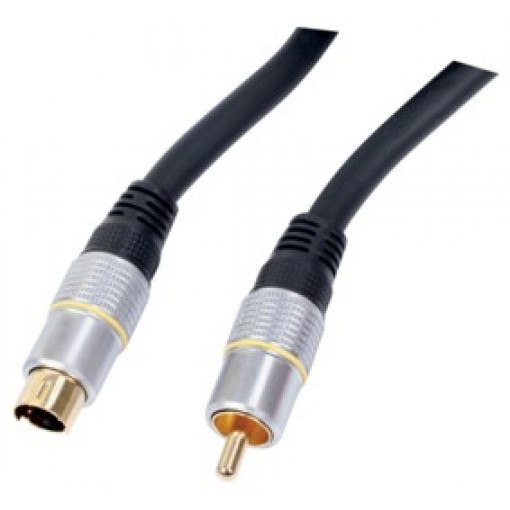 VSSMD4/R1.15.SL; Vads MiniDin4 / RCA1 spraudņi 1.5m SL