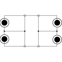 50097; Cable; RCA plug x2,both sides; 0.5m; Plating: nickel plated; Goobay
