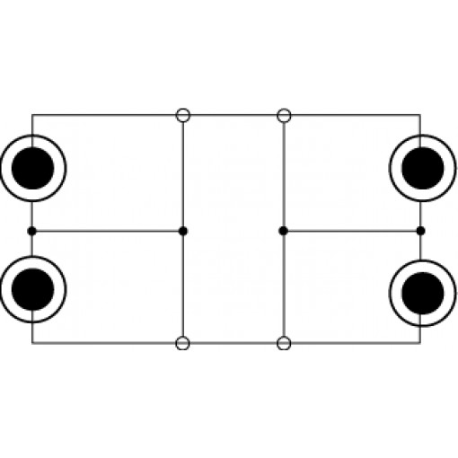 50097; Cable; RCA plug x2,both sides; 0.5m; Plating: nickel plated; Goobay