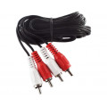 50029; Cable; RCA plug x2,both sides; 2.5m; Plating: nickel plated; Goobay