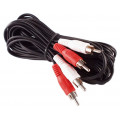 50030; Cable; RCA plug x2,both sides; 5m; Plating: nickel plated; Goobay