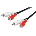 50031; Cable; RCA plug x2,both sides; 10m; Plating: nickel plated; Goobay