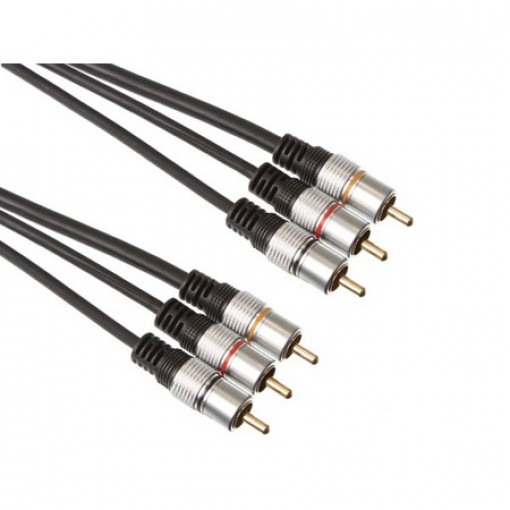 VSSR3/.25#T; Vads 3RCA / 3RCA spraudņi, 2.50m Professional Video un Audio L/K