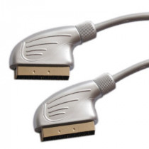 VSSS/.15.21E.GY; Vads SCART 21p spr. atsevišķā ekrānā 1.5m pelēks