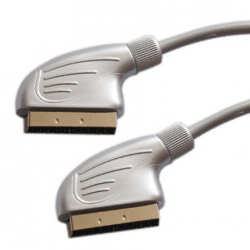 VSSS/.15.21E.GY; Vads SCART 21p spr. atsevišķā ekrānā 1.5m pelēks