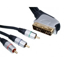 VSSS/R3.M15.COMP.SL; Vads SCART uz 3RCA spr. 15.0m Component SL