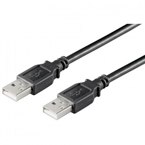 CAB-USB2AA/3.0-BK; Cable; USB 2.0; USB A plug,both sides; 3m; black; Core: CCA; BQ CABLE