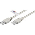 CAB-USBAA/3; Cable; USB 2.0; USB A plug,both sides; 3m; grey; Core: Cu; BQ CABLE