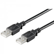 CAB-USB2AA/5.0-BK; Cable; USB 2.0; USB A plug,both sides; 5m; black; Core: CCA; BQ CABLE