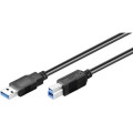 VSSUA3/UB3.18; Vads USB A / USB B spraudņi, 1.8m USB3.0