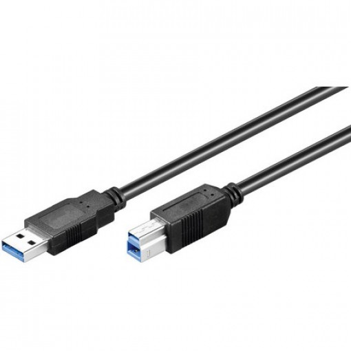 VSSUA3/UB3.18; Vads USB A / USB B spraudņi, 1.8m USB3.0