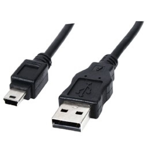 50768; Cable; USB 2.0; USB A plug,USB B mini plug; 3m; black; Canon; Goobay