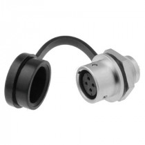 SF1212/S4; SF12; socket; female; PIN: 4; IP67; 5A; soldering; 200V; 0.75mm2; WEIPU