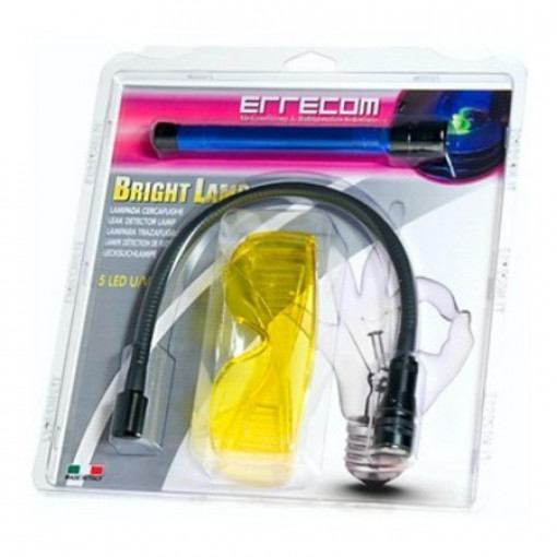 W5-UVLAMP; UV diožu lukturis (385-380nm) noplūdes detektēšanai+lokans pagarinājums+brilles 